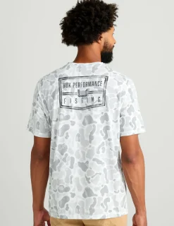 Huk Gear T-Shirts|Performance Tops-Drift Short Sleeve Performance Tee KC White Camo