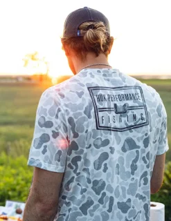 Huk Gear T-Shirts|Performance Tops-Drift Short Sleeve Performance Tee KC White Camo