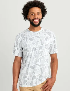 Huk Gear T-Shirts|Performance Tops-Drift Short Sleeve Performance Tee KC White Camo