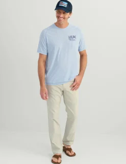 Huk Gear T-Shirts|Performance Tops-Drift Short Sleeve Performance Tee Windsurfer Heather