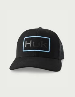 Huk Gear Hats-Embossed Logo Trucker Hat Black