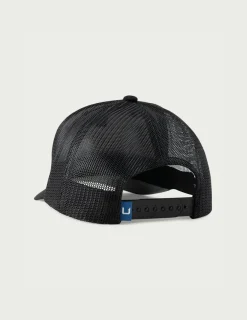 Huk Gear Hats-Embossed Logo Trucker Hat Black