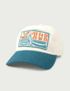Huk Gear Hats-Fine Cord Unstructured Patch Hat Dark Teal