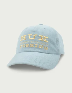 Huk Gear Hats-Fine Cord Unstructured Performance Hat Silver Blue