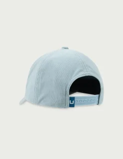 Huk Gear Hats-Fine Cord Unstructured Performance Hat Silver Blue