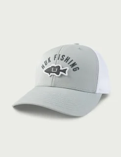Huk Gear Hats-Fish Stack Trucker Hat Fog Green