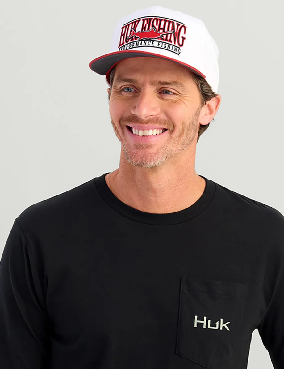 Huk Gear Hats-Flat Bill Trucker Hat Egret