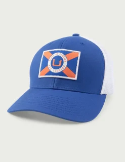 Huk Gear Hats-Florida 110 Trucker Hat Ocean Blue