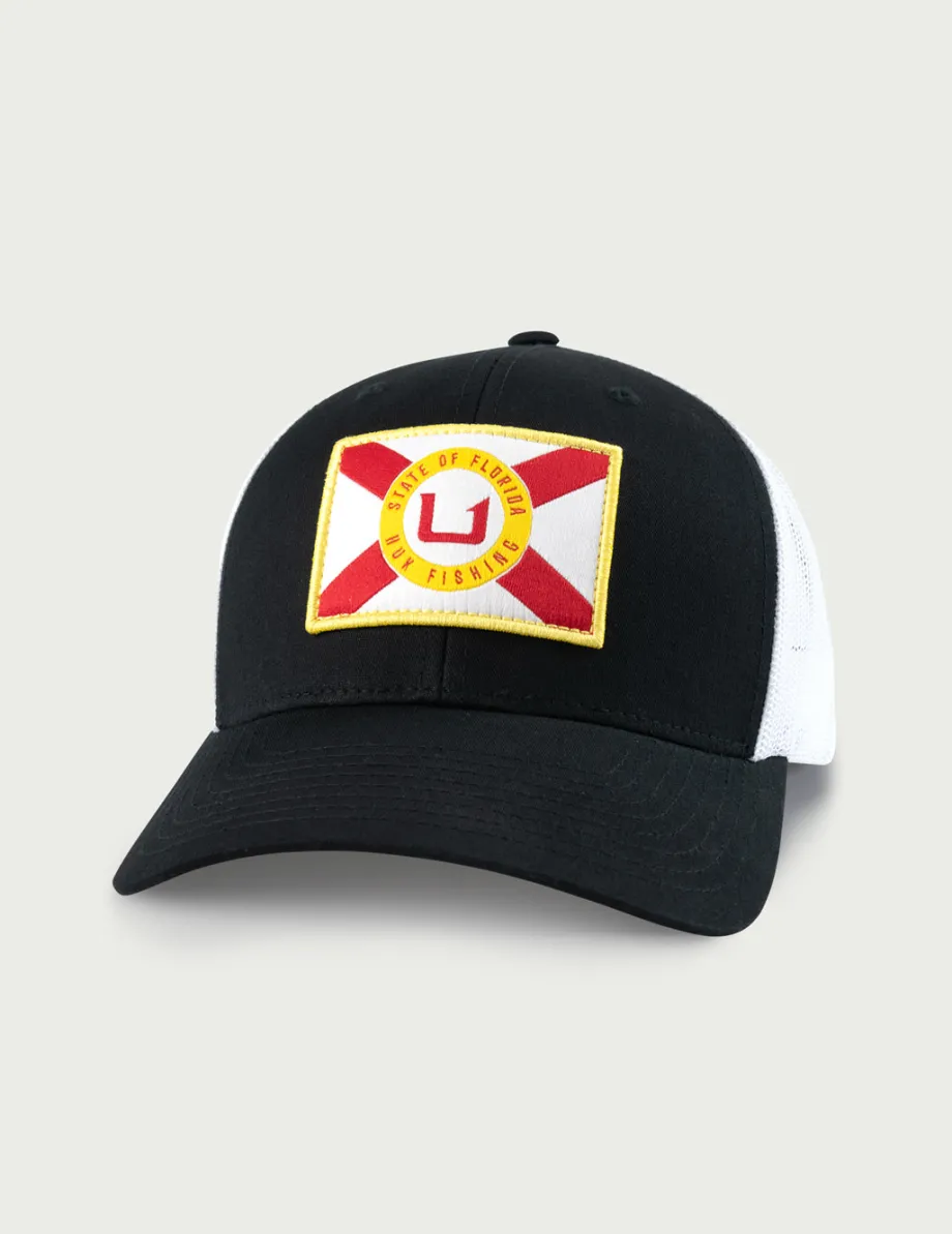 Huk Gear Hats-Florida State Trucker Hat Black