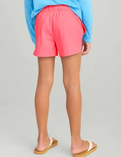 Huk Gear Swim-Girls Pursuit Volley Swim Short Neon Coral