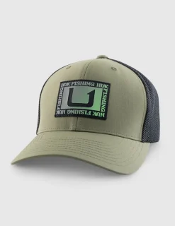 Huk Gear Hats-Gradient Patch 110 Trucker Hat Moss