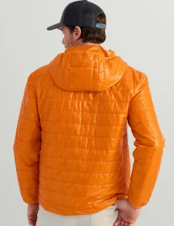Huk Gear Insulation-Gulf Stream Insulated Hooded Jacket Orange Pepper
