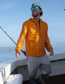 Huk Gear Insulation-Gulf Stream Insulated Hooded Jacket Orange Pepper
