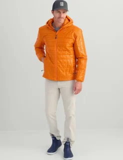 Huk Gear Insulation-Gulf Stream Insulated Hooded Jacket Orange Pepper