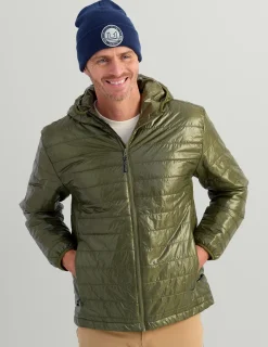 Huk Gear Insulation-Gulf Stream Insulated Hooded Jacket Moss
