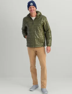 Huk Gear Insulation-Gulf Stream Insulated Hooded Jacket Moss