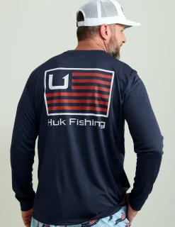 Huk Gear Performance Tops-Huk And Bars Pursuit Performance Crew Naval Academy
