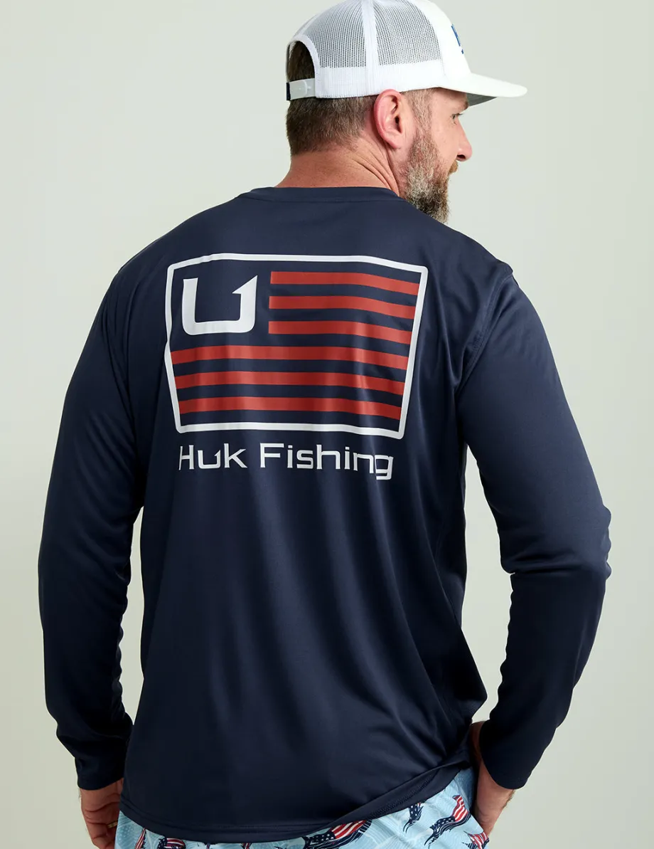 Huk Gear Performance Tops-Huk And Bars Pursuit Performance Crew Naval Academy