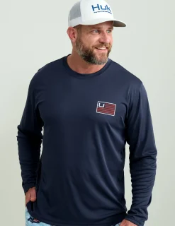 Huk Gear Performance Tops-Huk And Bars Pursuit Performance Crew Naval Academy