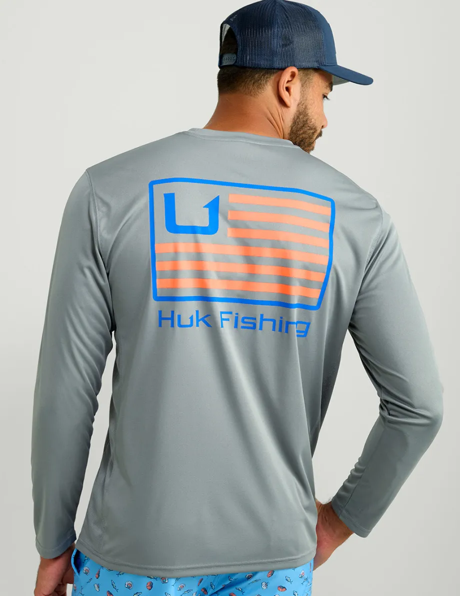 Huk Gear Performance Tops-Huk And Bars Pursuit Performance Crew Night Owl