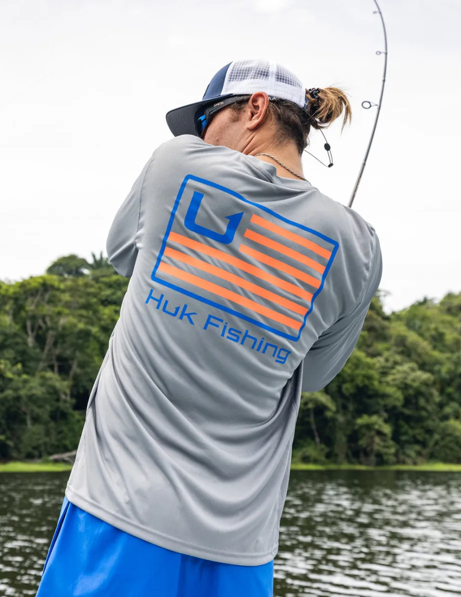 Huk Gear Performance Tops-Huk And Bars Pursuit Performance Crew Night Owl
