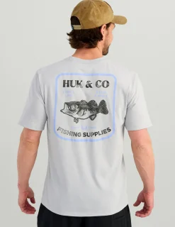 Huk Gear T-Shirts-Huk and Co Tee Harbor Mist