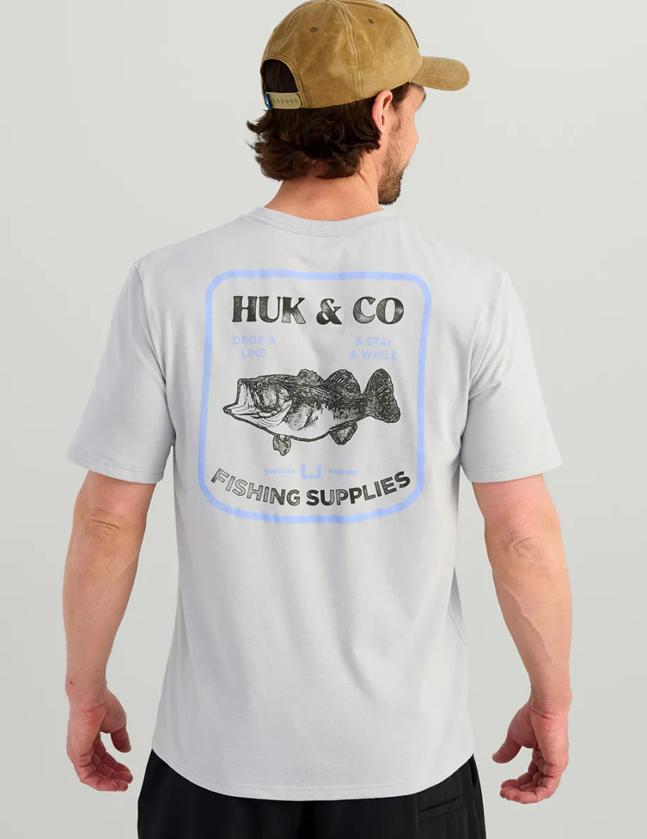 Huk Gear T-Shirts-Huk and Co Tee Harbor Mist