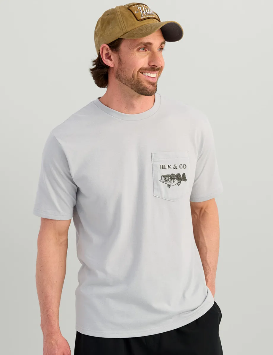 Huk Gear T-Shirts-Huk and Co Tee Harbor Mist