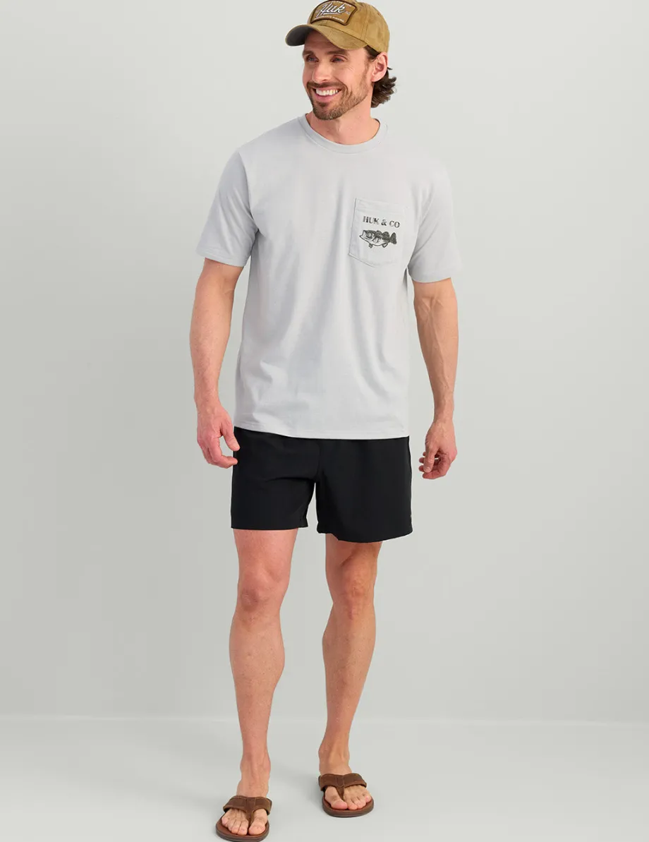 Huk Gear T-Shirts-Huk and Co Tee Harbor Mist