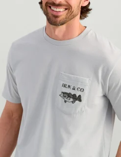 Huk Gear T-Shirts-Huk and Co Tee Harbor Mist