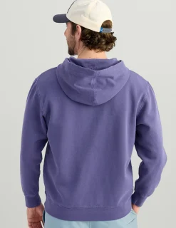 Huk Gear Hoodies & Pullovers-Huk Barb U Cotton Fleece Hoodie Skipper Blue