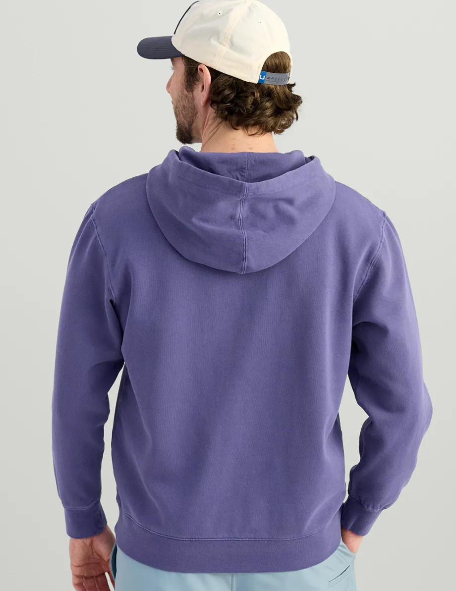 Huk Gear Hoodies & Pullovers-Huk Barb U Cotton Fleece Hoodie Skipper Blue