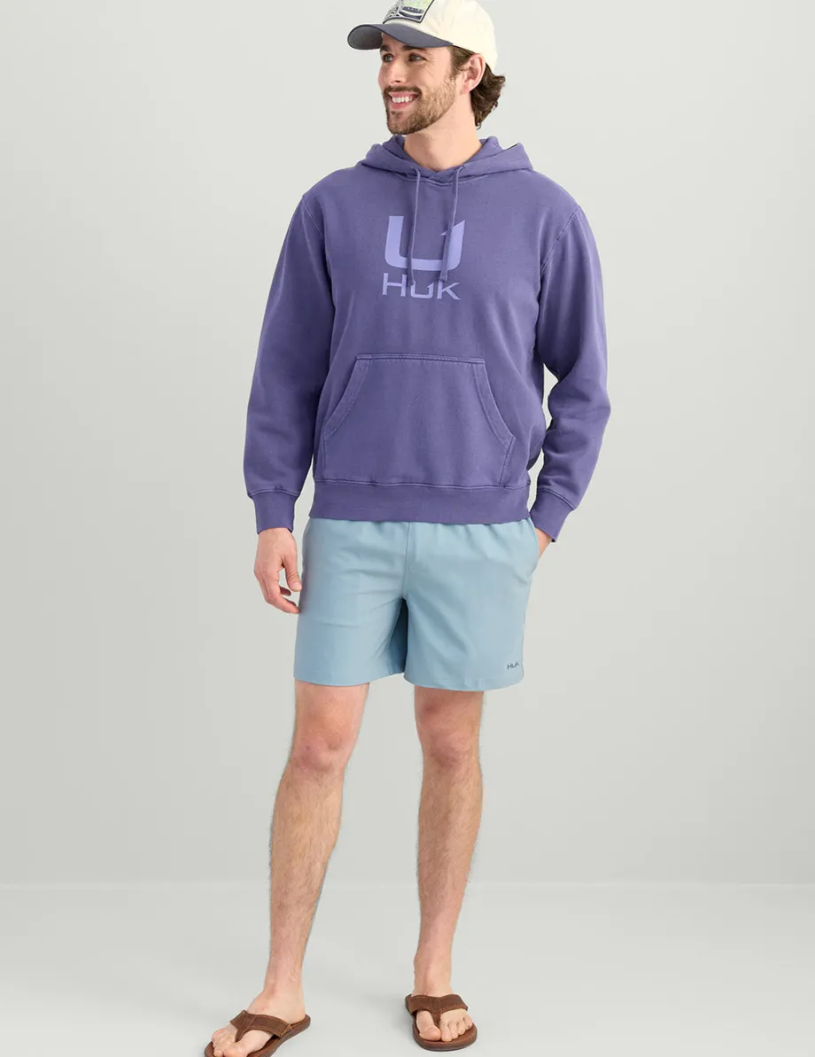 Huk Gear Hoodies & Pullovers-Huk Barb U Cotton Fleece Hoodie Skipper Blue