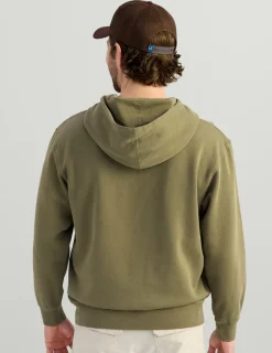 Huk Gear Hoodies & Pullovers-Huk Barb U Cotton Fleece Hoodie Moss