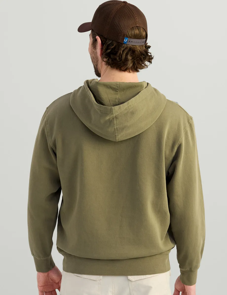 Huk Gear Hoodies & Pullovers-Huk Barb U Cotton Fleece Hoodie Moss