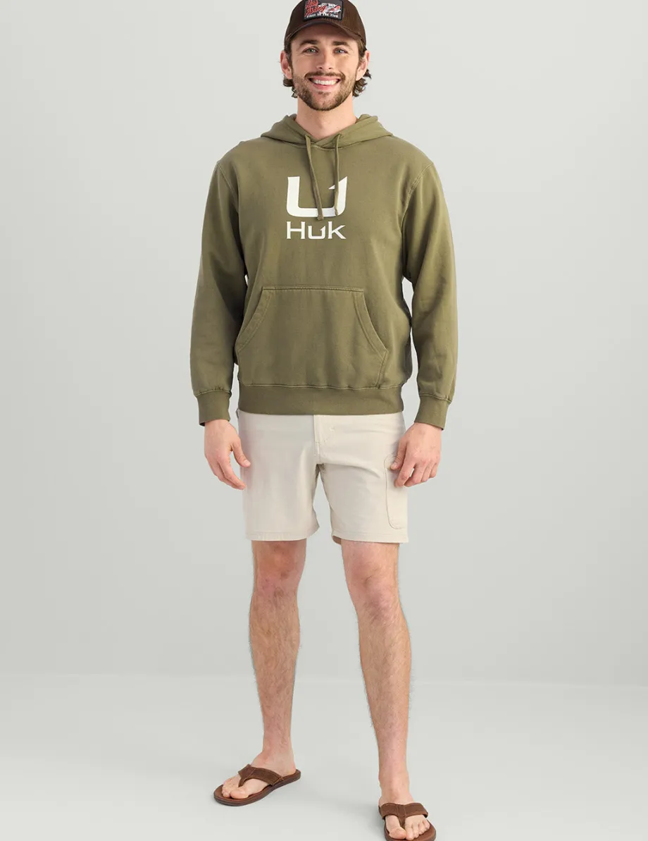 Huk Gear Hoodies & Pullovers-Huk Barb U Cotton Fleece Hoodie Moss