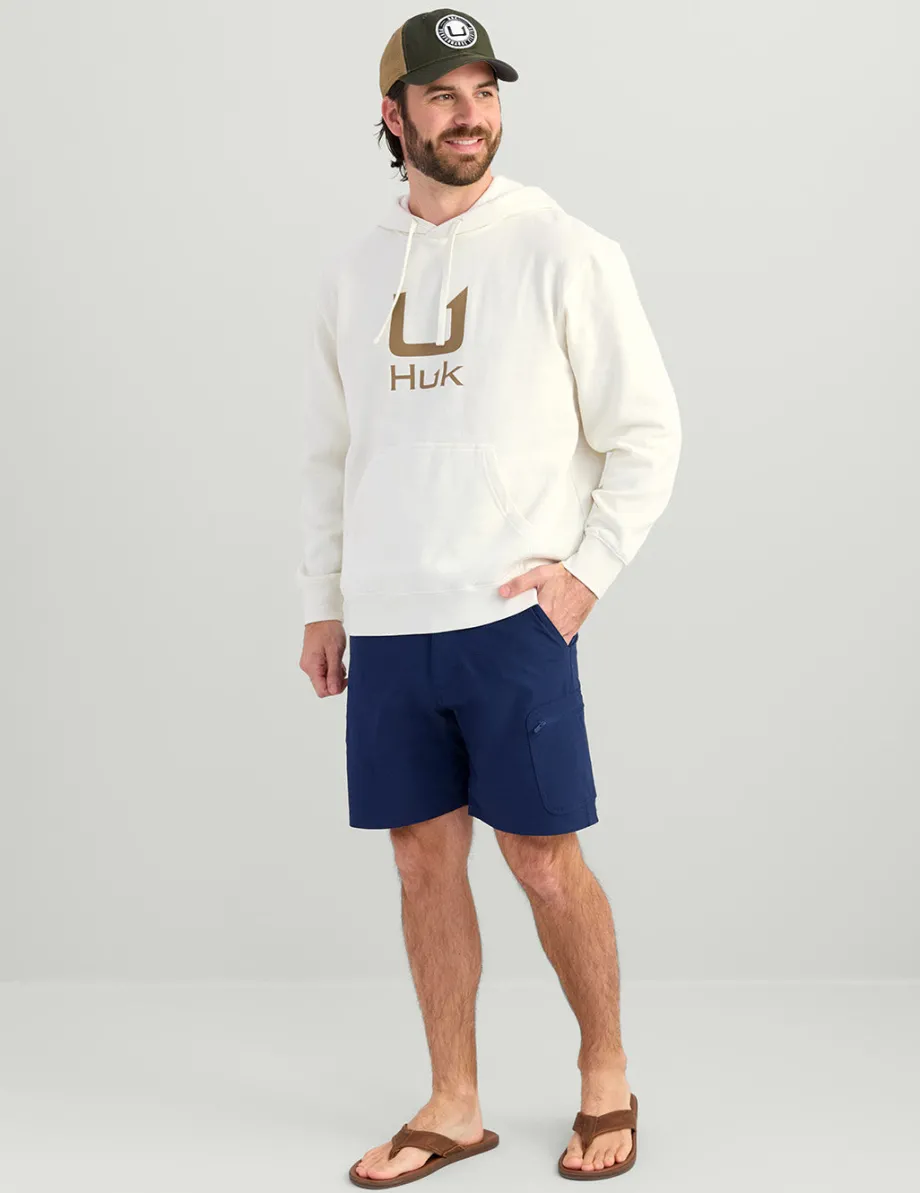Huk Gear Hoodies & Pullovers-Huk Barb U Cotton Fleece Hoodie Egret