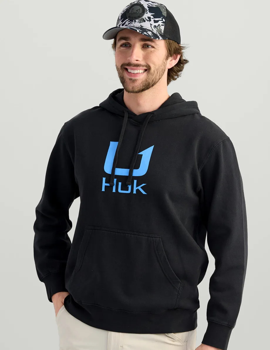 Huk Gear Hoodies & Pullovers-Huk Barb U Cotton Fleece Hoodie Black