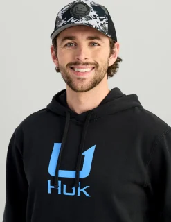 Huk Gear Hoodies & Pullovers-Huk Barb U Cotton Fleece Hoodie Black