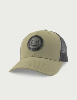 Huk Gear Hats-Huk Circle Patch Trucker Hat Moss