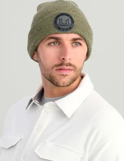 Huk Gear Hats|Hats-Huk Embossed Beanie Heather Moss