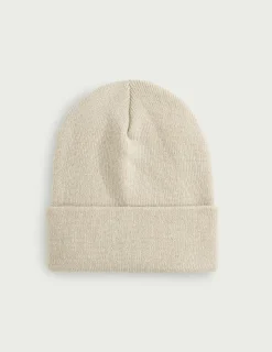 Huk Gear Hats-Huk Embossed Beanie Natural