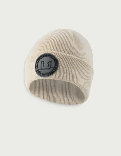 Huk Gear Hats-Huk Embossed Beanie Natural