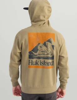 Huk Gear Hoodies & Pullovers-Huk Island Cotton Fleece Hoodie Overland