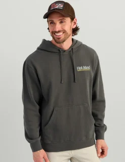 Huk Gear Hoodies & Pullovers-Huk Island Cotton Fleece Hoodie Volcanic Ash