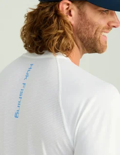 Huk Gear Performance Tops-Icon Performance Crew White