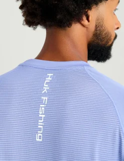 Huk Gear Performance Tops-Icon Performance Crew Lightning Sky