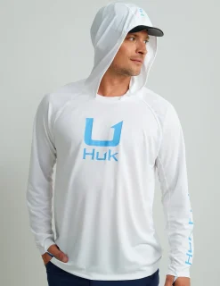 Huk Gear Performance Tops-Icon Performance Hoodie White