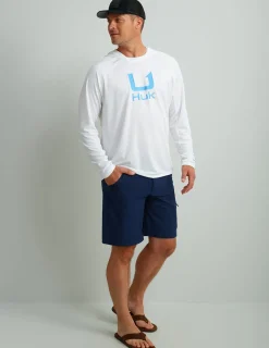 Huk Gear Performance Tops-Icon Performance Hoodie White