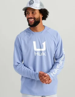 Huk Gear Performance Tops-Icon Performance Hoodie Lightning Sky
